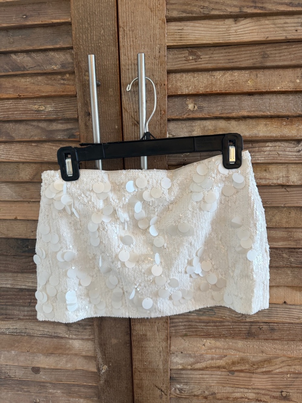 Guizio White Sequin Mini Skirt - Women - Picture 4 of 4